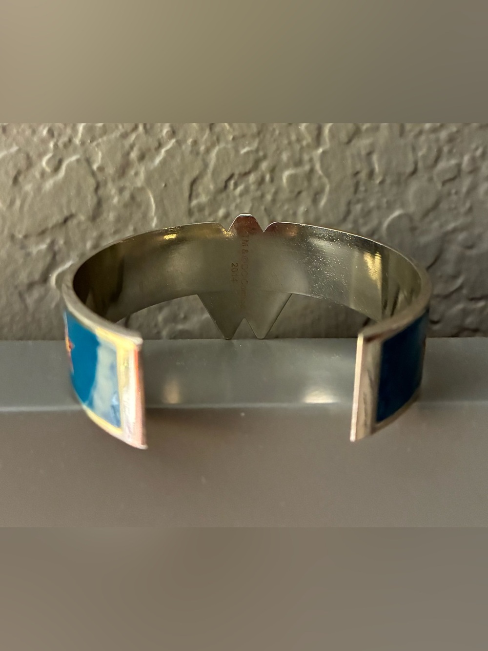 Rare Wonder Woman Enamel silver Cuff Bracelet. - Picture 5 of 5